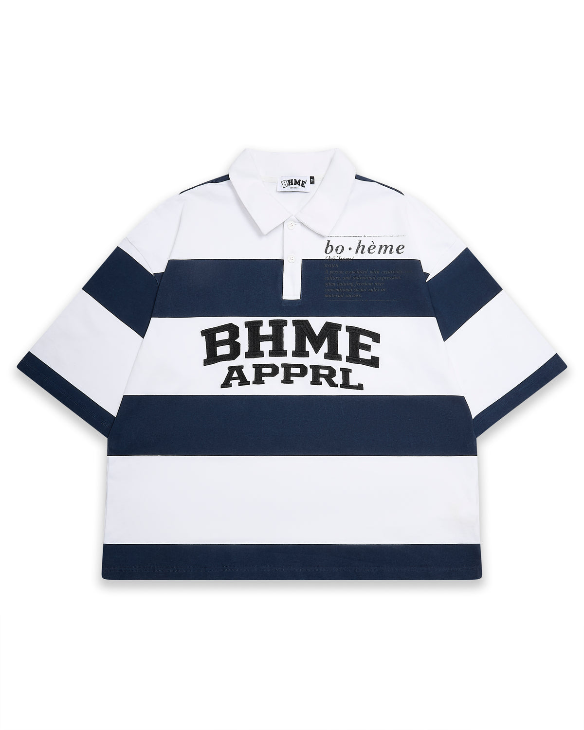 BHME 'BRANDED' RUGBY TOP (Blue & White)